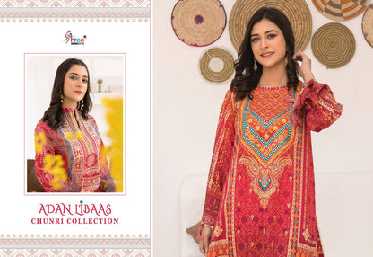 Adan Libaas Chunri Collection Shree Fabs Cotton Pakistani Patch Work Suits