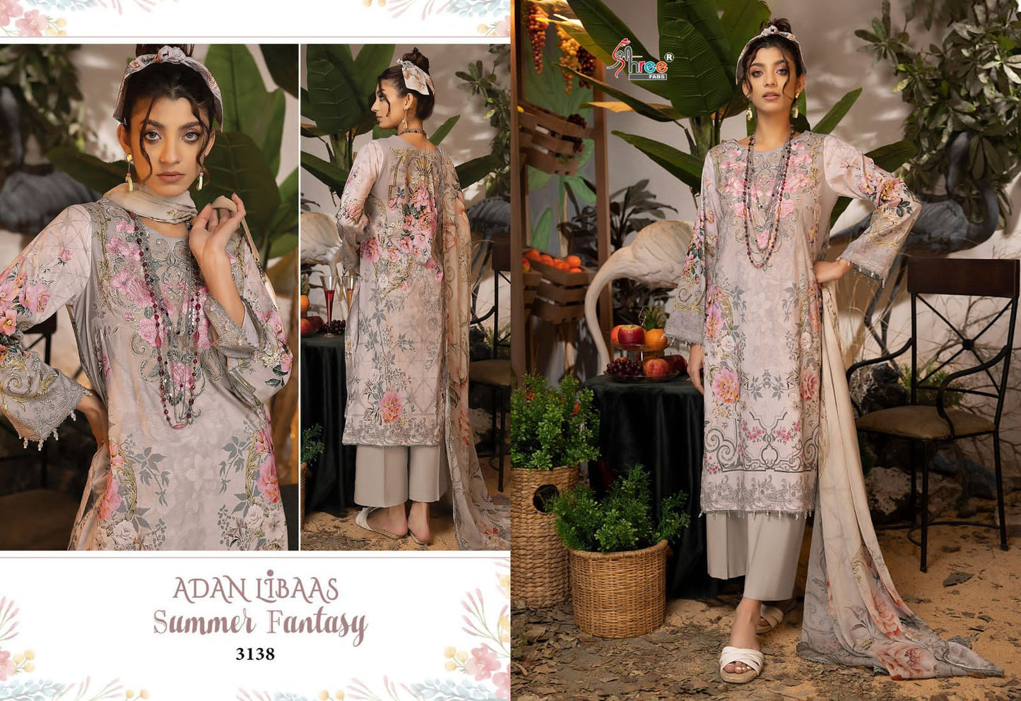 Adan Libaas Summer Fantasy Shree Fabs Cotton Pakistani Patch Work Suits