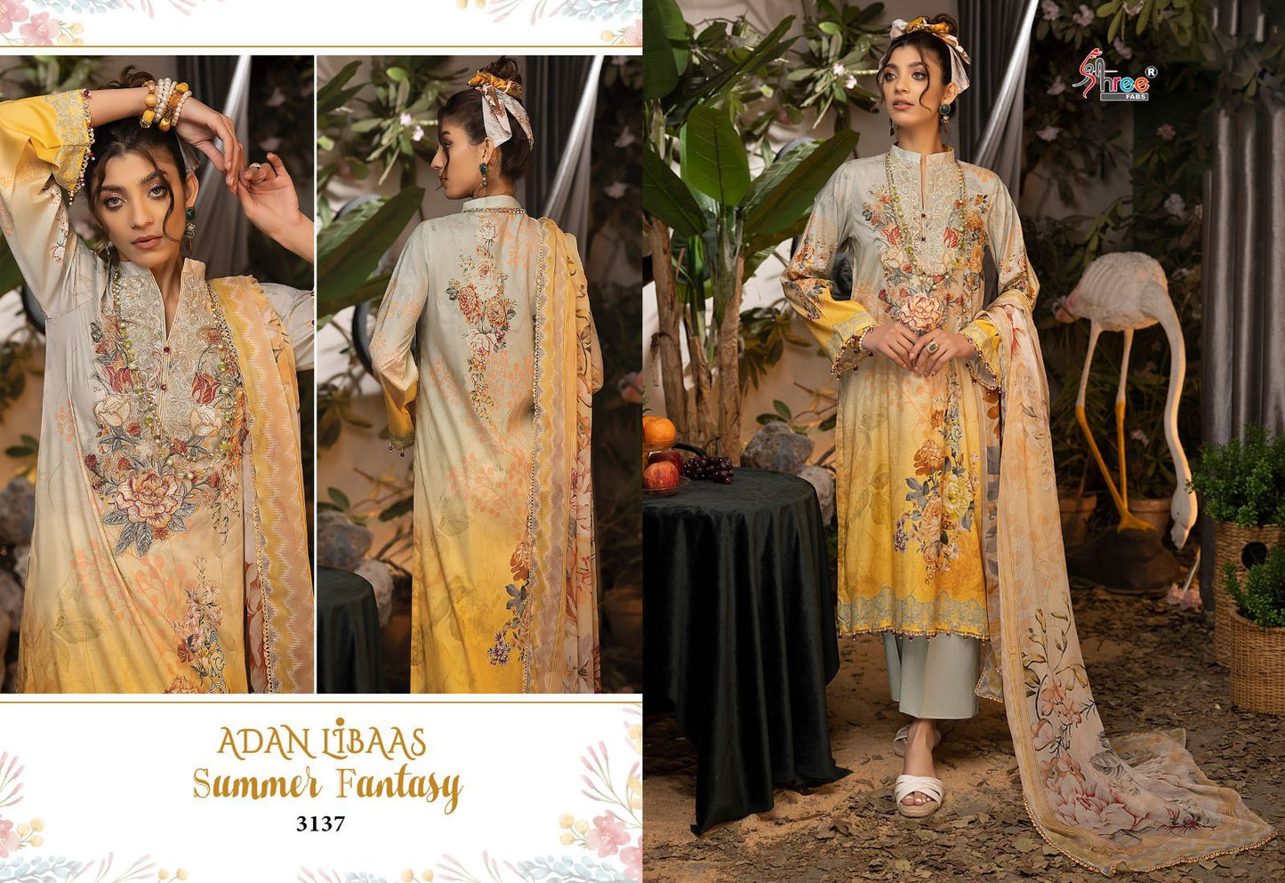 Adan Libaas Summer Fantasy Shree Fabs Cotton Pakistani Patch Work Suits