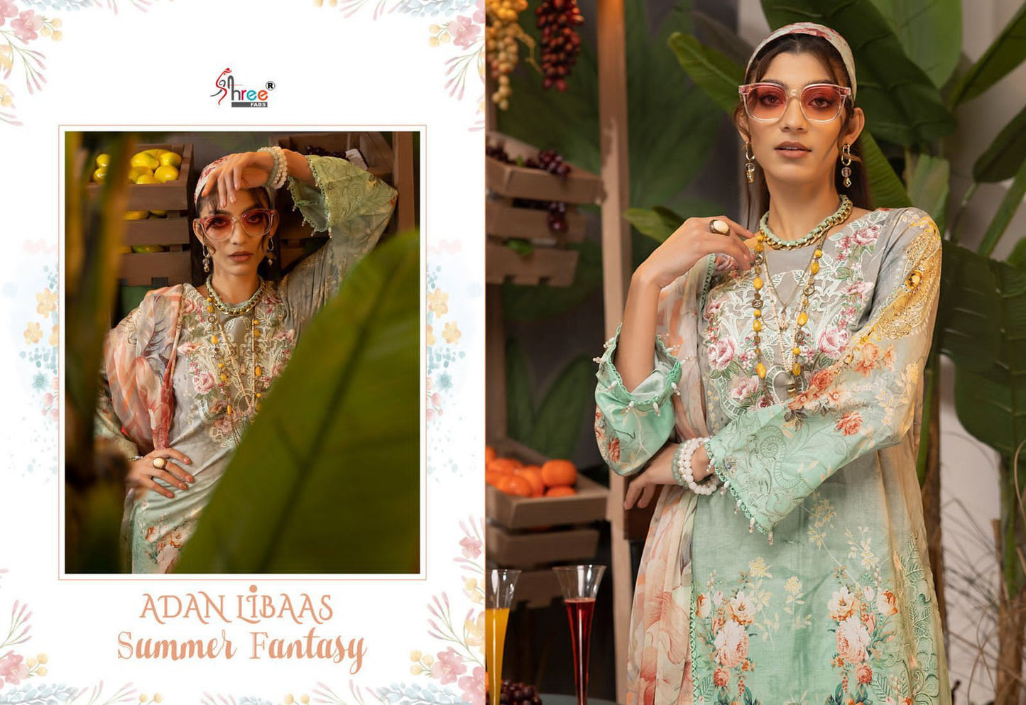 Adan Libaas Summer Fantasy Shree Fabs Cotton Pakistani Patch Work Suits