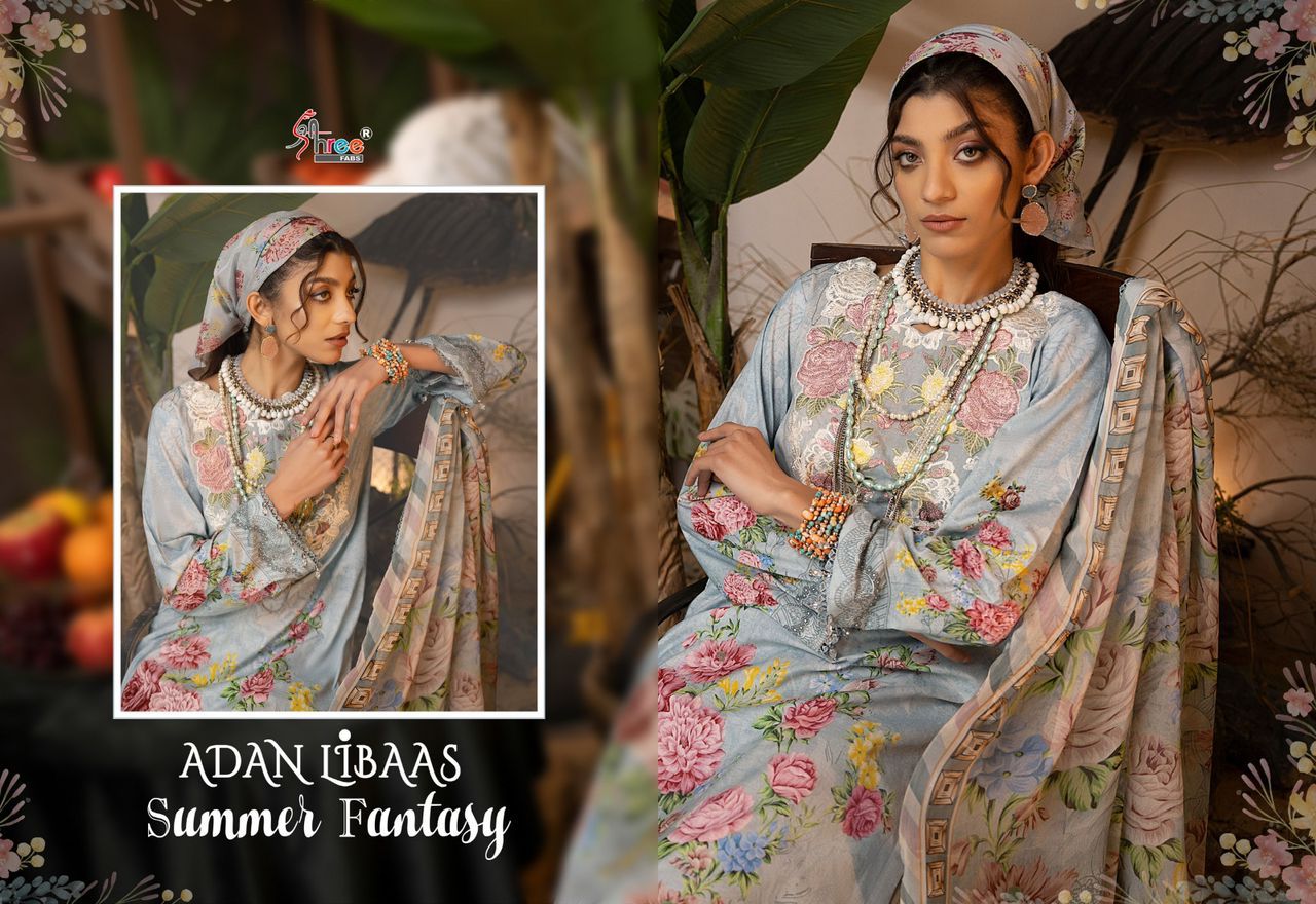 Adan Libaas Summer Fantasy Shree Fabs Cotton Pakistani Patch Work Suits