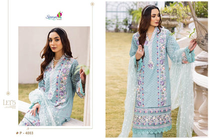 Adan Libas Chikankari Vol 14 Saniya Trendz Cotton Pakistani Salwar Suits