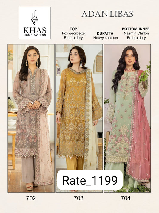 Adan Libas Khas Georgette Pakistani Salwar Suits