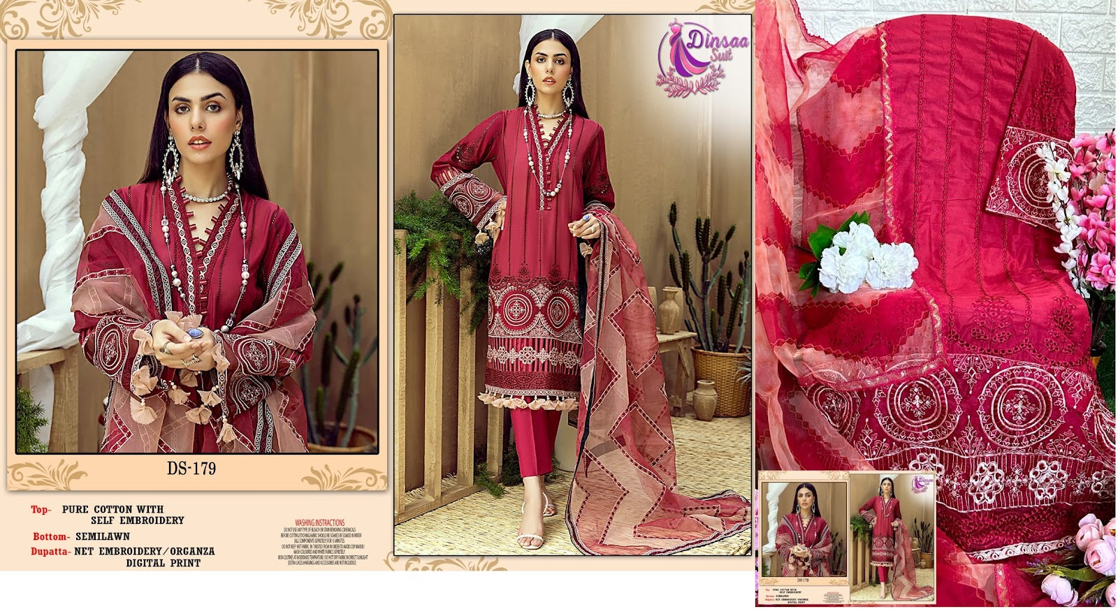 Adans Libas Nx Dinsaa Suit Cotton Pakistani Salwar Suits