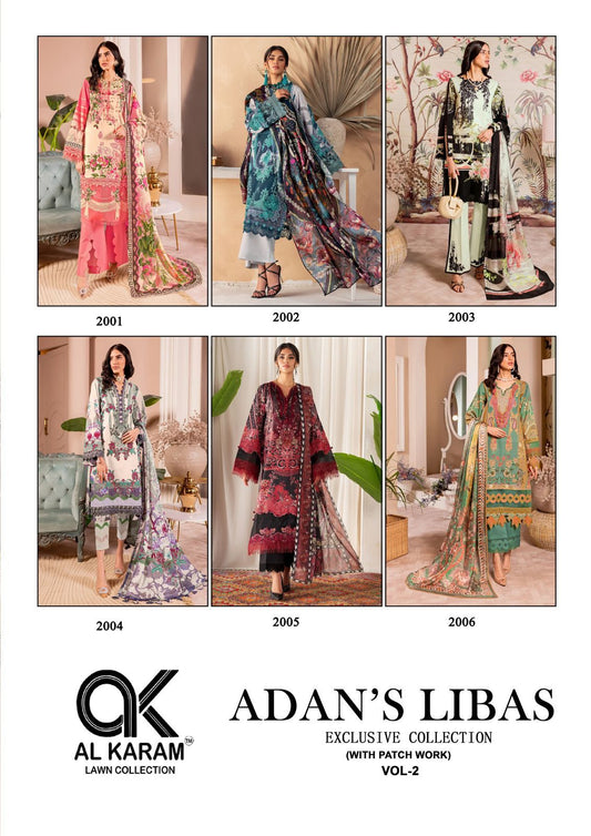 Adans Libas Vol 2 Al Karam Pakistani Patch Work Suits