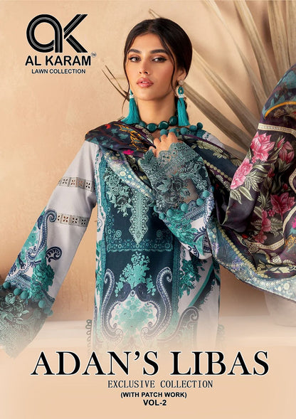 Adans Libas Vol 2 Al Karam Pakistani Patch Work Suits