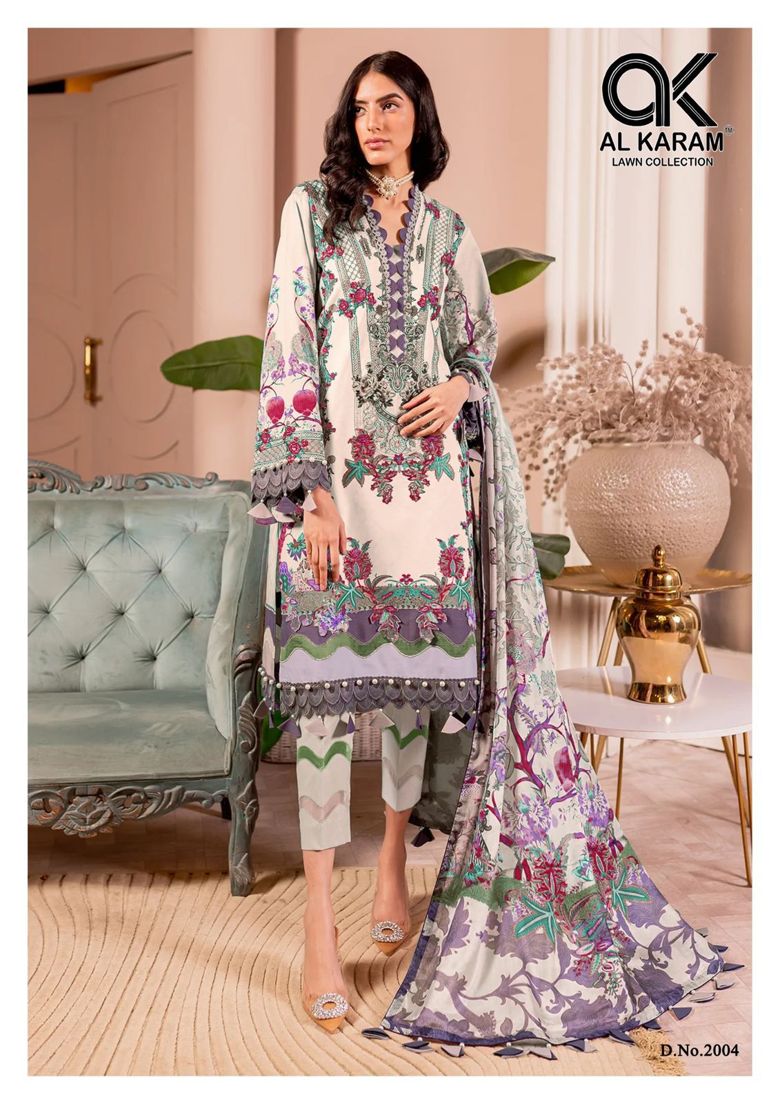 Adans Libas Vol 2 Al Karam Pakistani Patch Work Suits