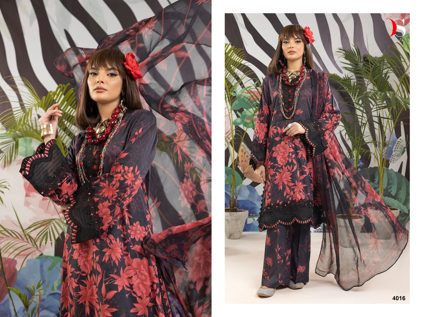 Adans Prints-24 Deepsy Cotton Pakistani Patch Work Suits