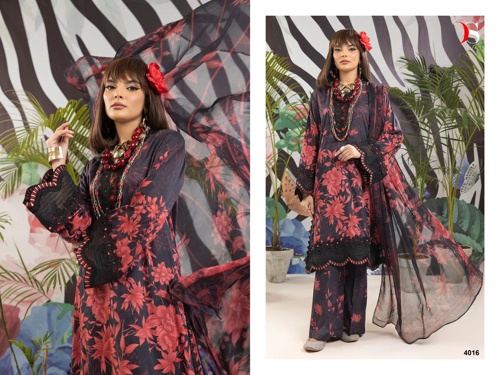 Adans Prints-24 Deepsy Cotton Pakistani Patch Work Suits