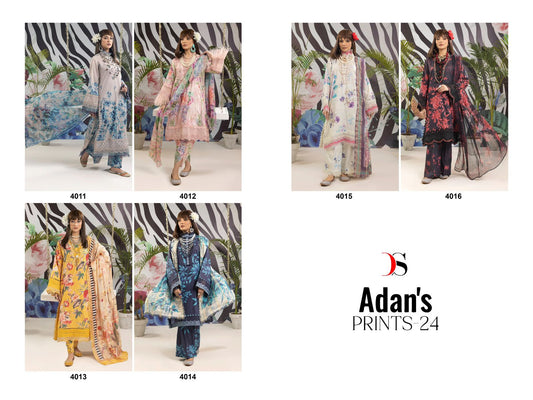 Adans Prints-24 Deepsy Cotton Pakistani Patch Work Suits