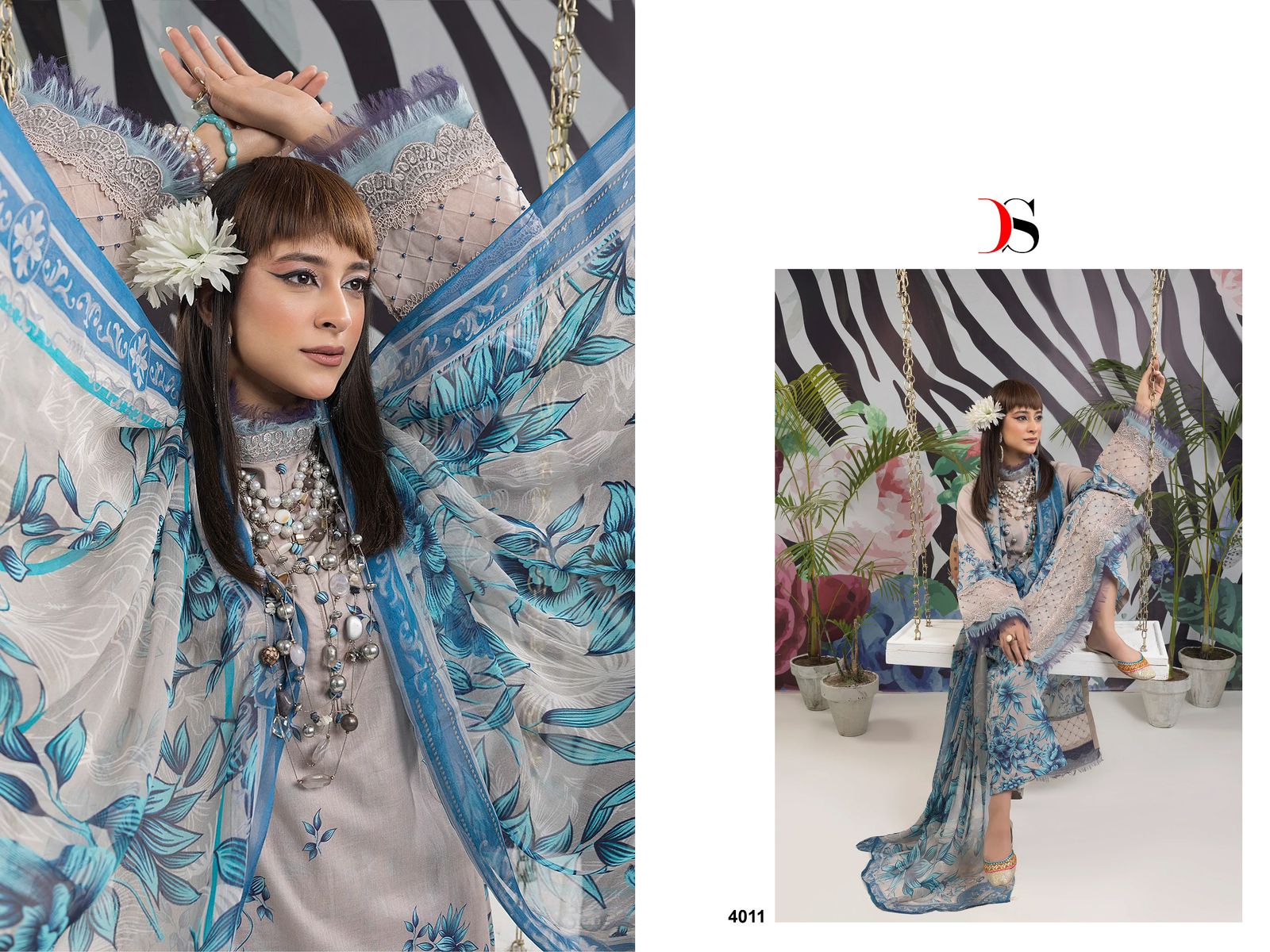 Adans Prints-24 Deepsy Cotton Pakistani Patch Work Suits