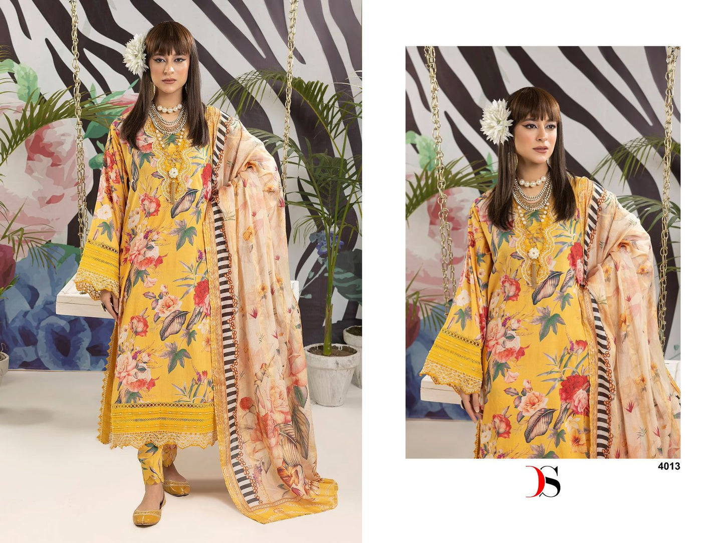 Adans Prints-24 Deepsy Cotton Pakistani Patch Work Suits