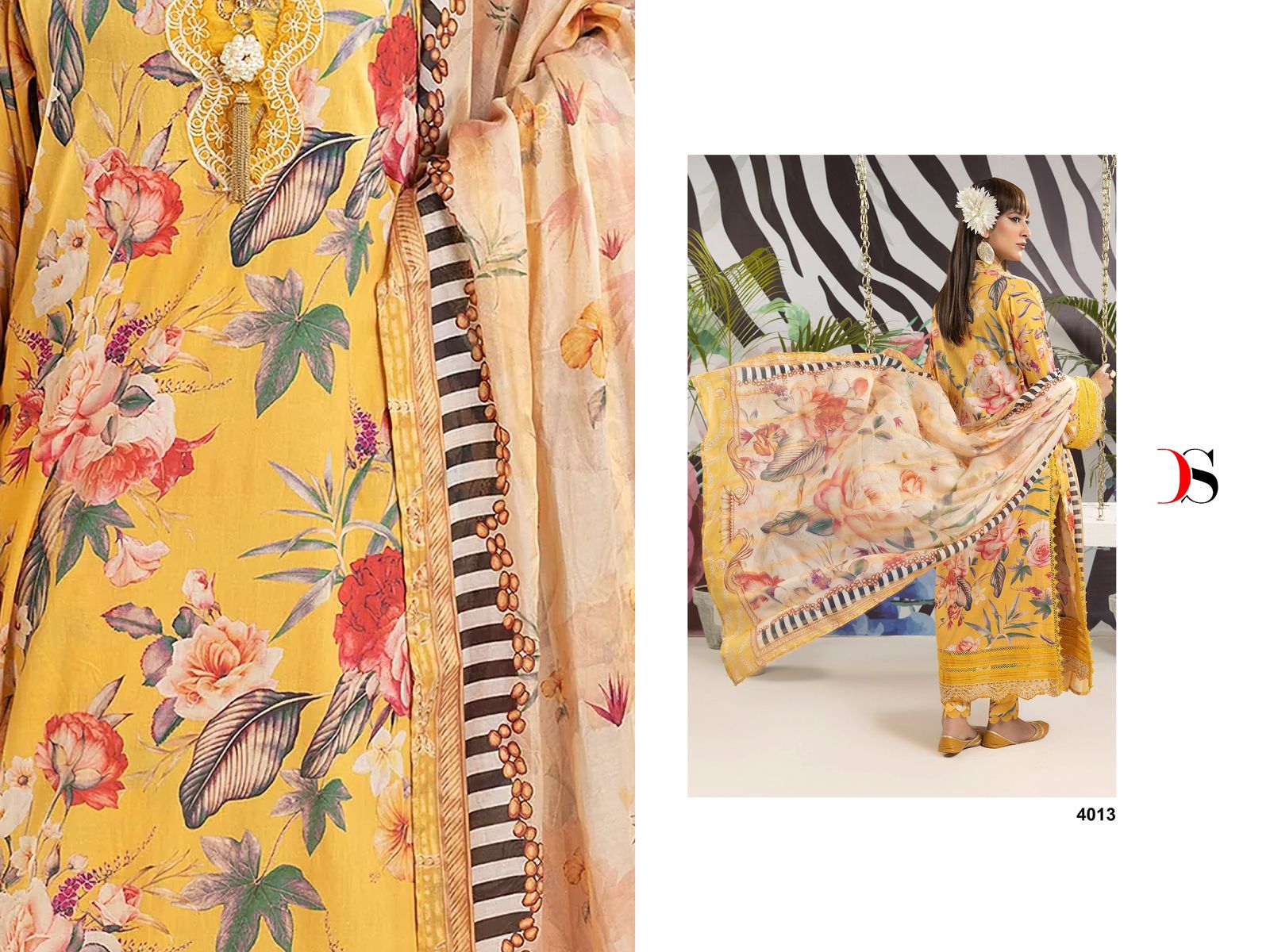 Adans Prints-24 Deepsy Cotton Pakistani Patch Work Suits