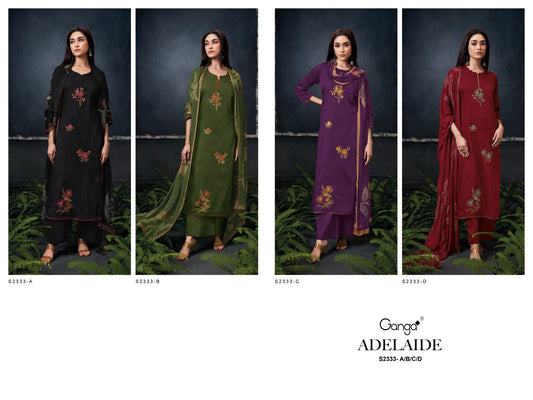 Adelaide 2333 Ganga Cotton Silk Plazzo Style Suits