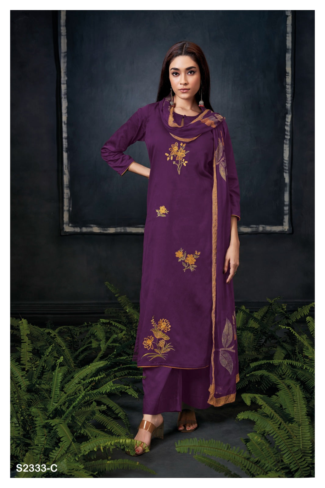 Adelaide 2333 Ganga Cotton Silk Plazzo Style Suits