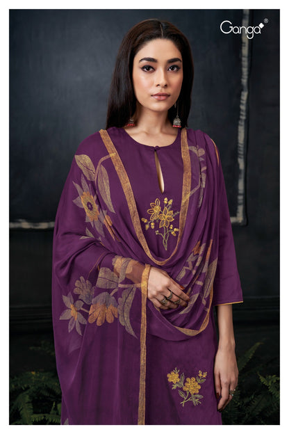 Adelaide 2333 Ganga Cotton Silk Plazzo Style Suits