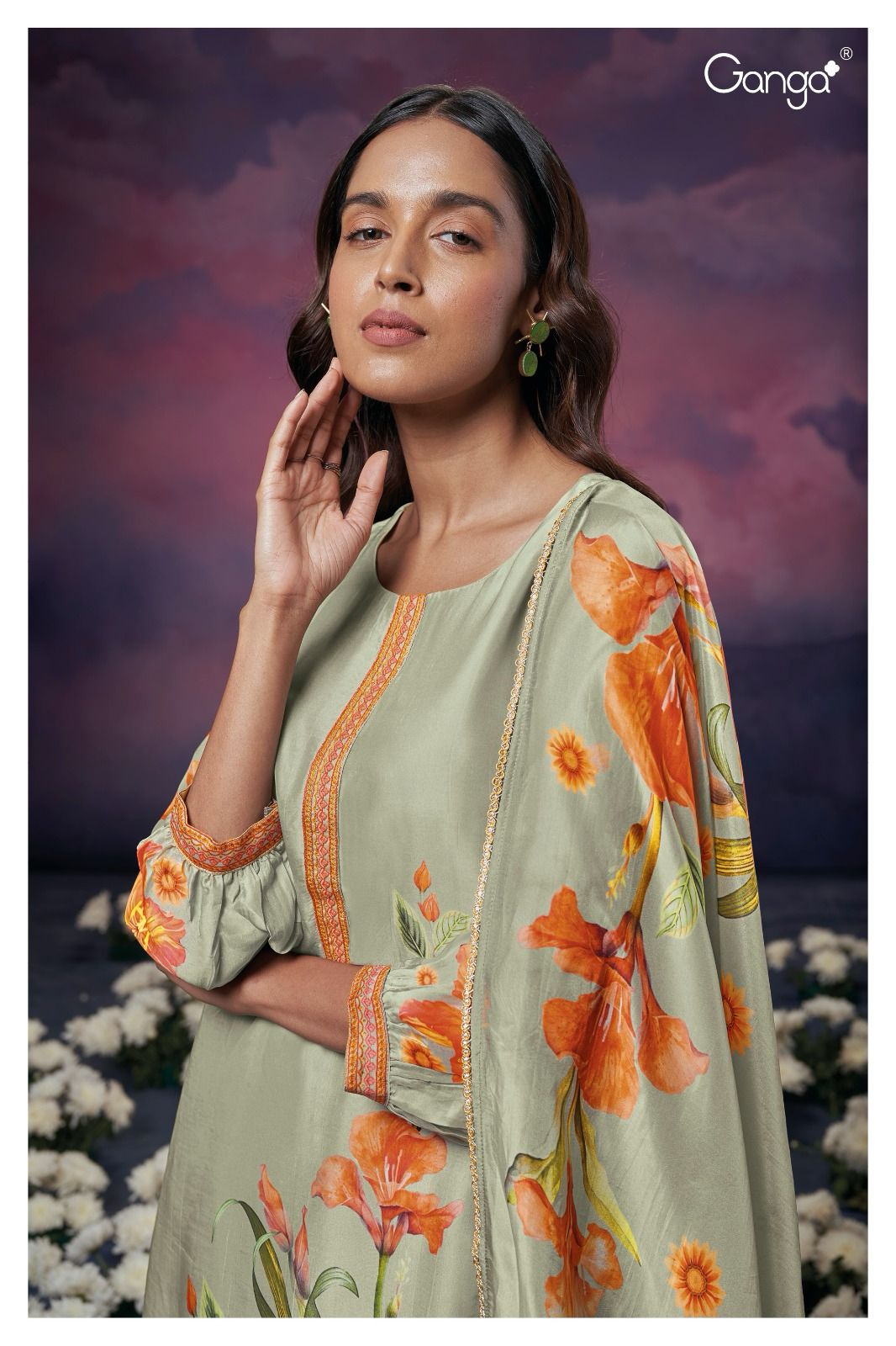 Adeline 2252 Ganga Bembarg Silk Plazzo Style Suits