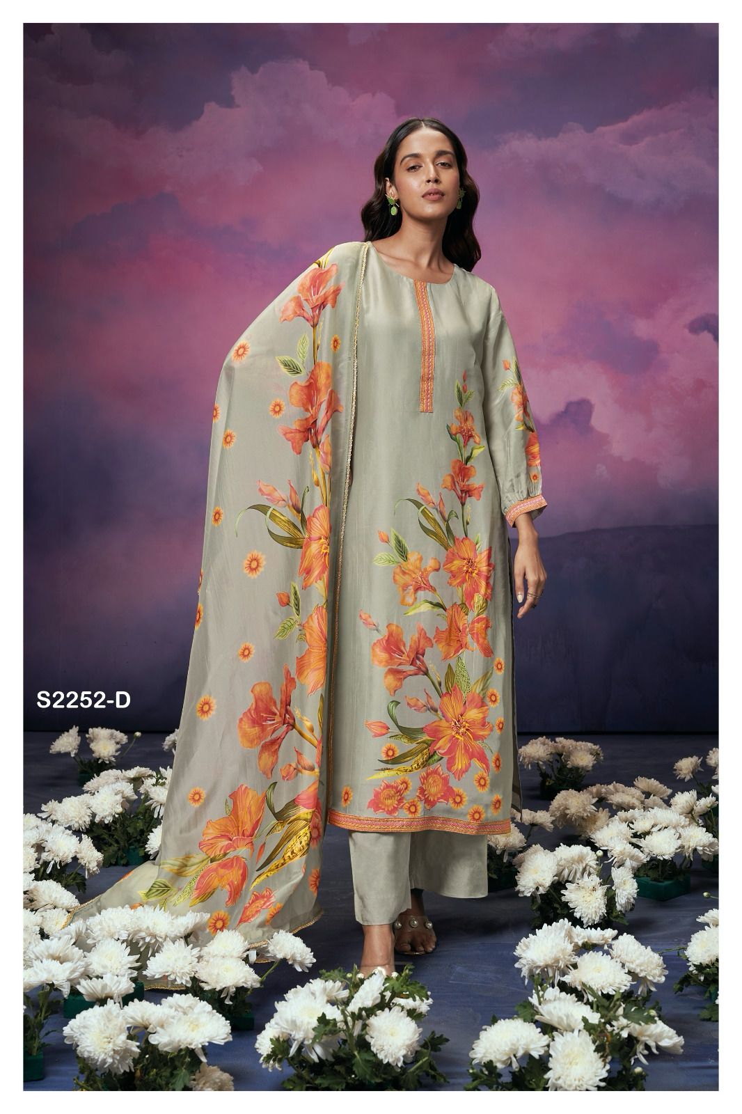 Adeline 2252 Ganga Bembarg Silk Plazzo Style Suits
