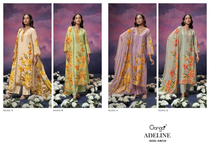 Adeline 2252 Ganga Bembarg Silk Plazzo Style Suits