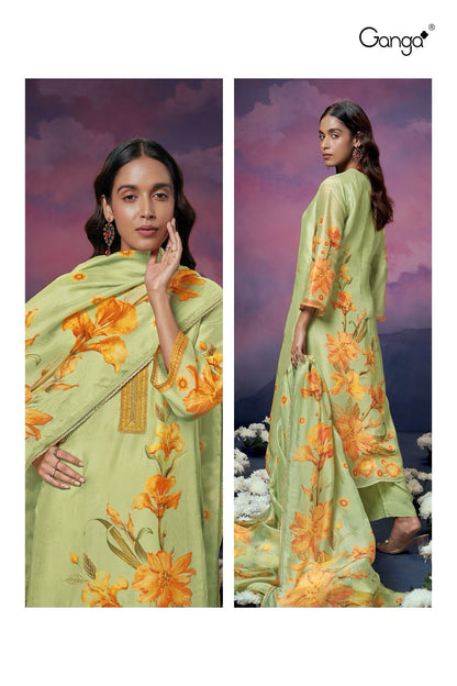 Adeline 2252 Ganga Bembarg Silk Plazzo Style Suits