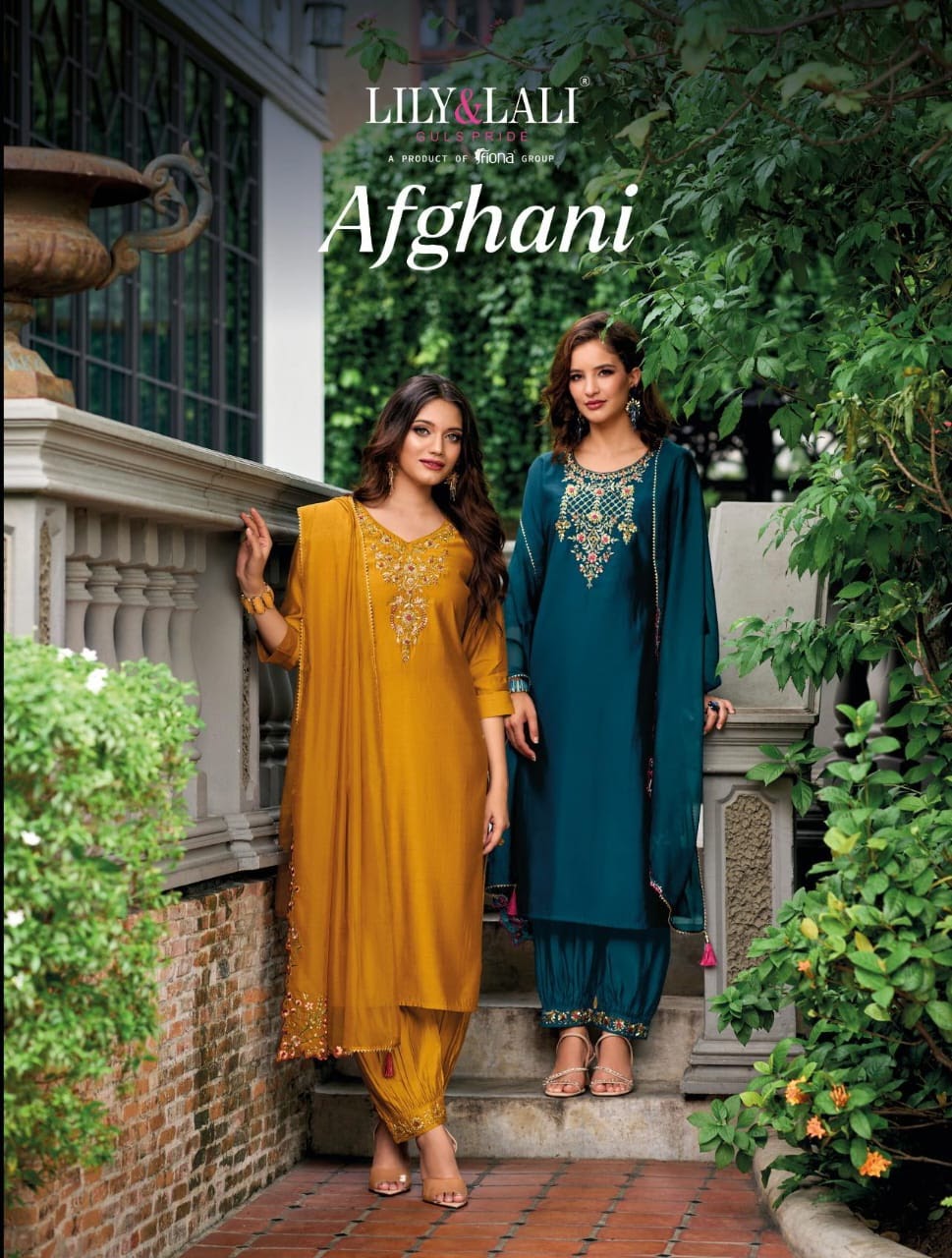 Afghani Lily Lali Milan Silk Readymade Pant Style Suits