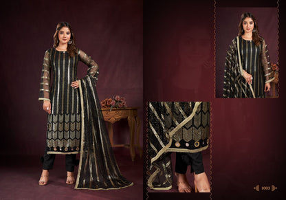 Afiyah Narayani Fashion House Butterfly Net Pant Style Suits