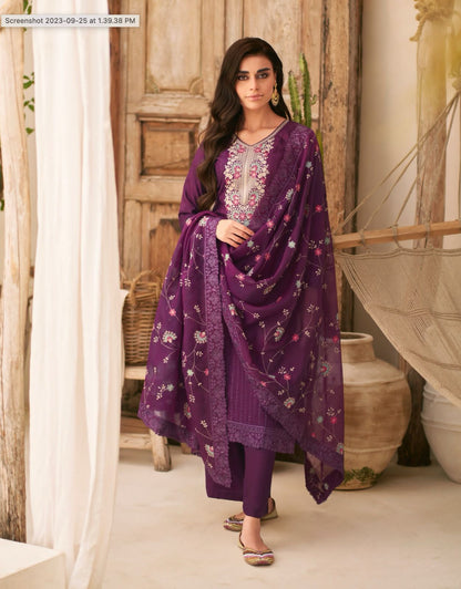 Afreen Aashirwad Creation Silk Plazzo Style Suits