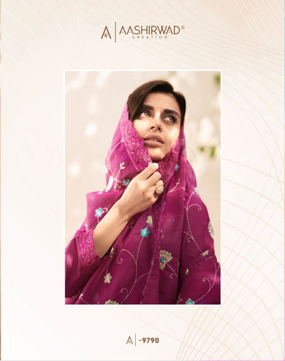 Afreen Aashirwad Creation Silk Plazzo Style Suits