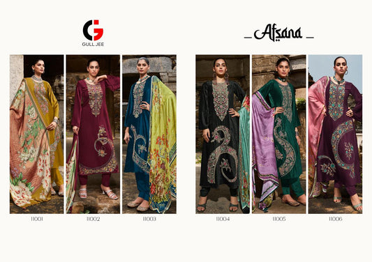 Afsana Gull Jee Russian Silk Pakistani Salwar Suits