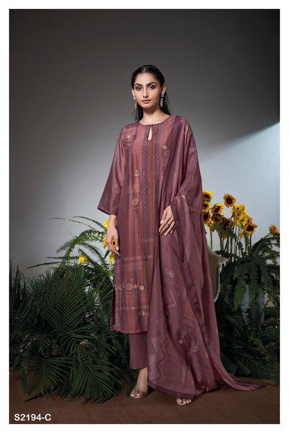 Agarsha 2194 Ganga Bemberg Silk Plazzo Style Suits