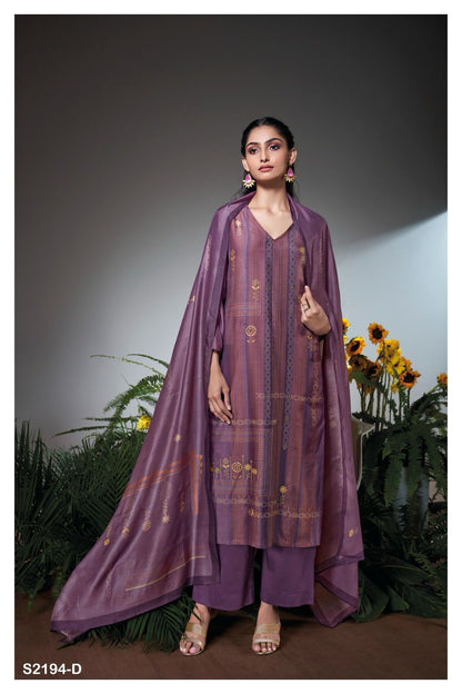 Agarsha 2194 Ganga Bemberg Silk Plazzo Style Suits
