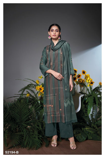 Agarsha 2194 Ganga Bemberg Silk Plazzo Style Suits