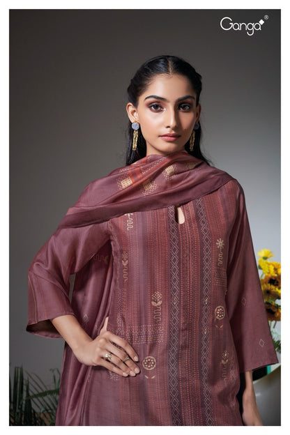 Agarsha 2194 Ganga Bemberg Silk Plazzo Style Suits