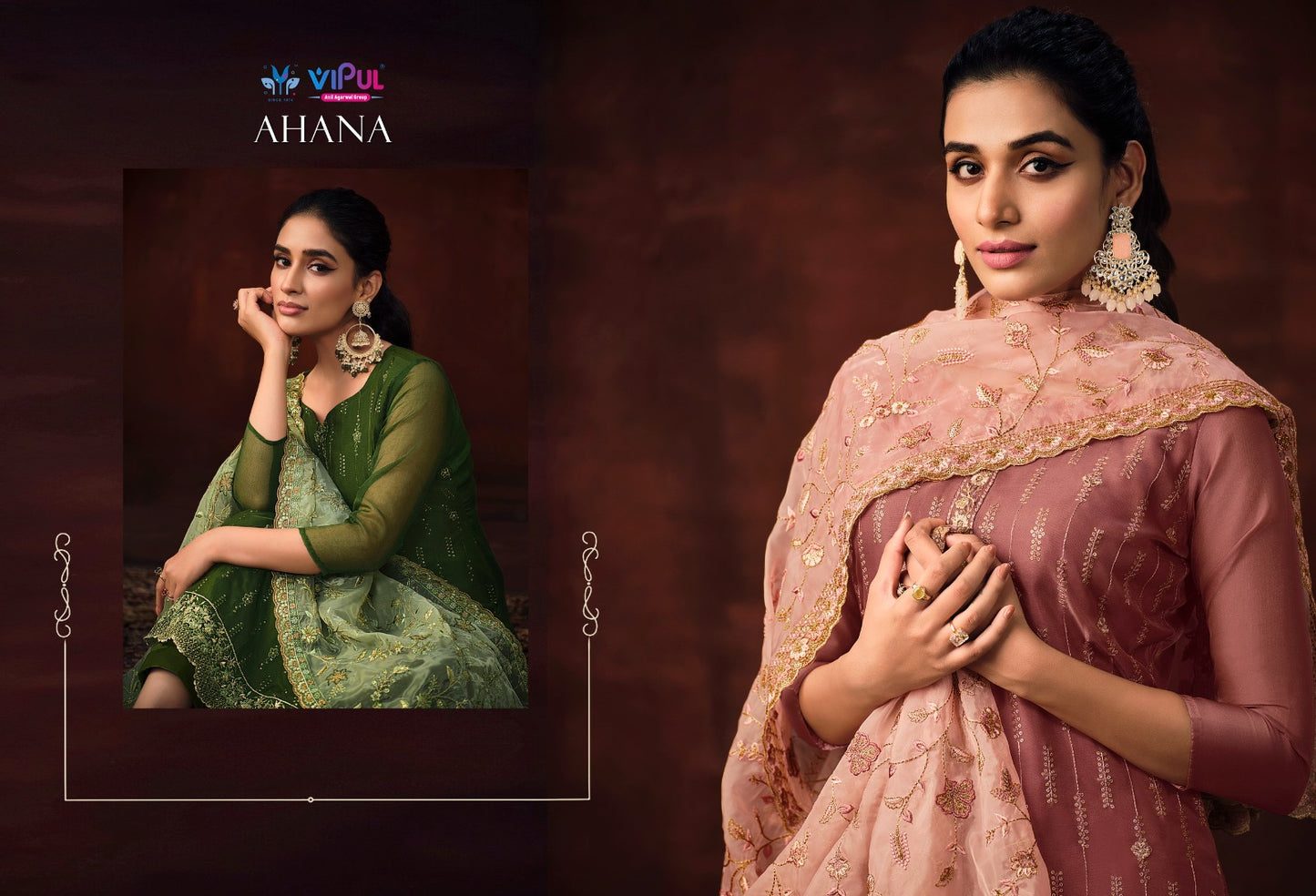 Ahana Vipul Organza Pant Style Suits