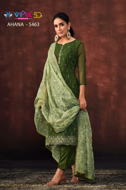 Ahana Vipul Organza Pant Style Suits