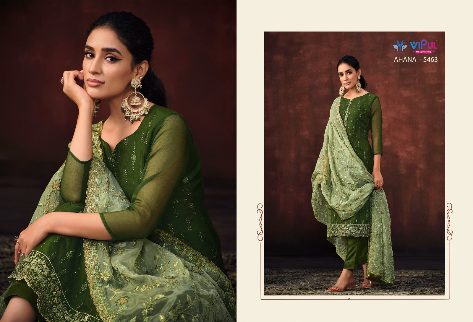 Ahana Vipul Organza Pant Style Suits