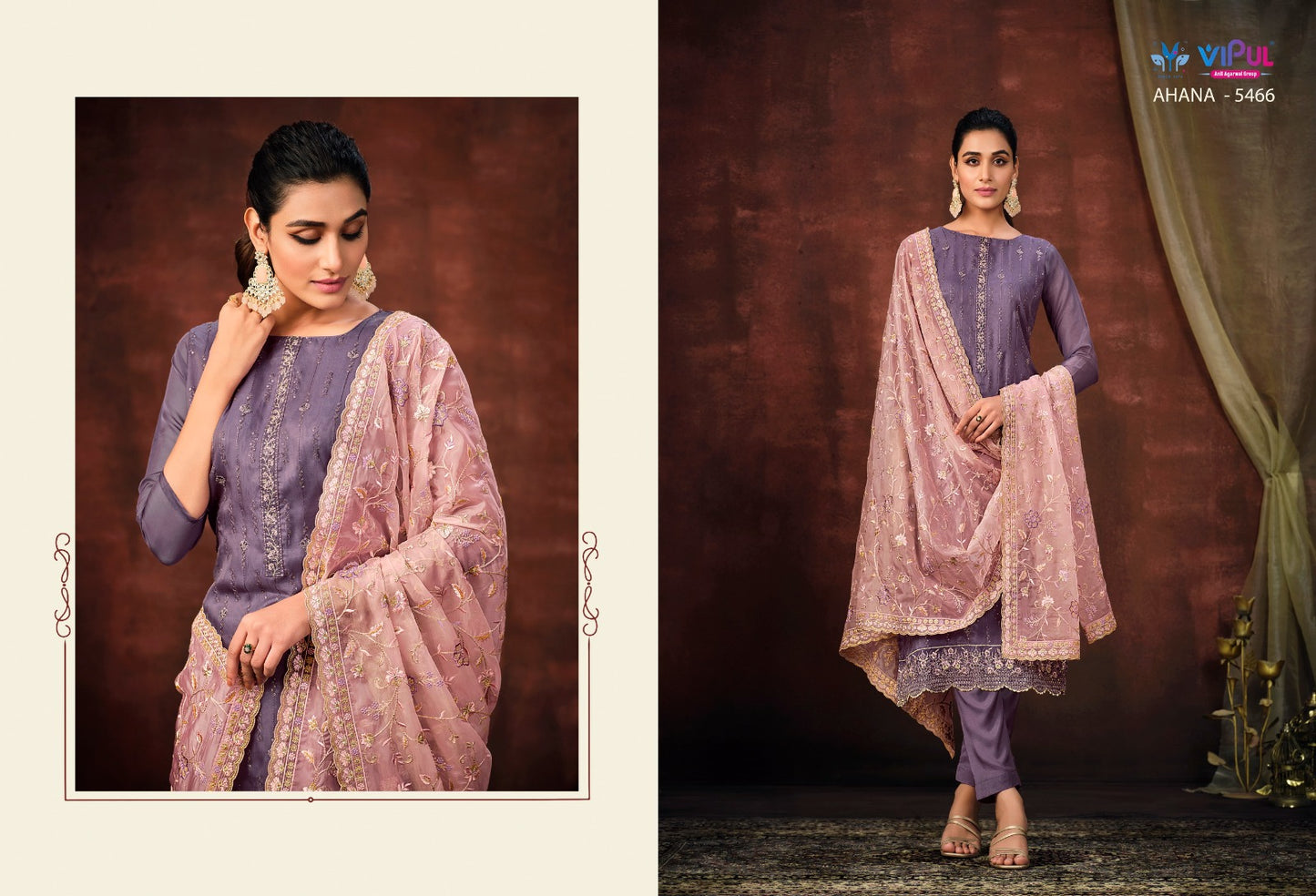 Ahana Vipul Organza Pant Style Suits