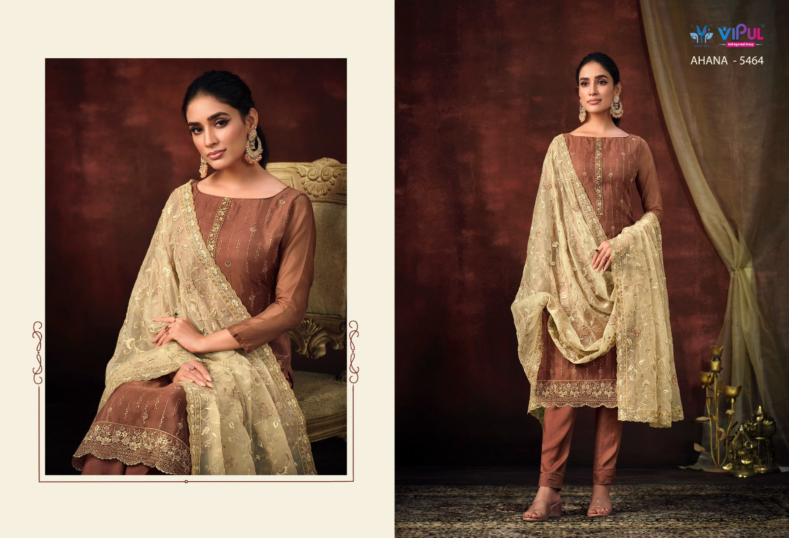 Ahana Vipul Organza Pant Style Suits