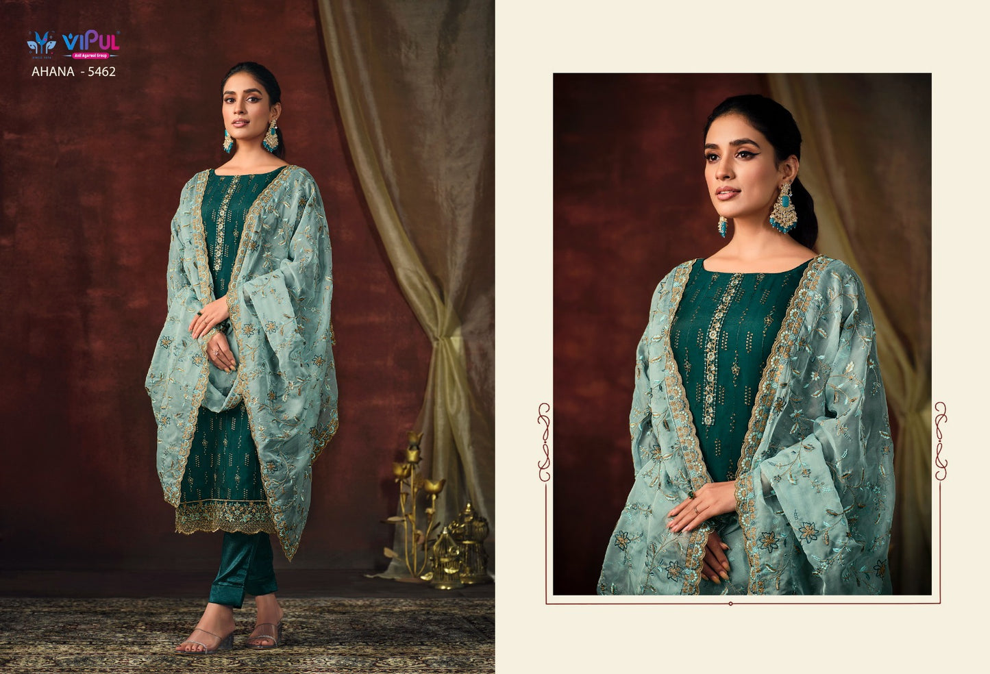 Ahana Vipul Organza Pant Style Suits