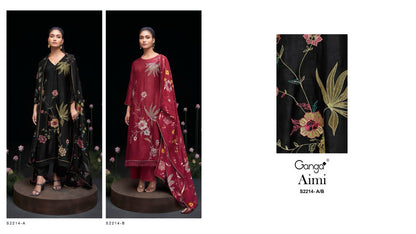 Aimi 2214 Ganga Silk Plazzo Style Suits
