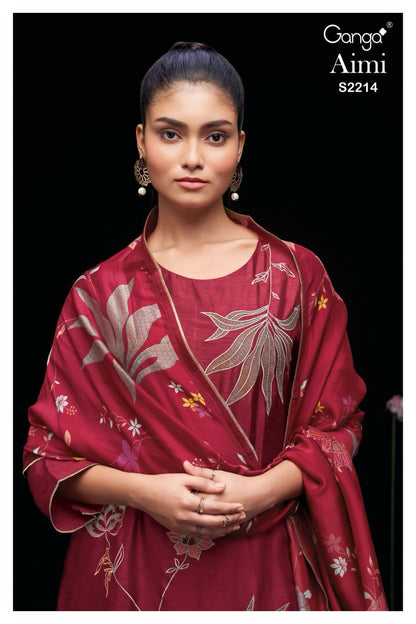 Aimi 2214 Ganga Silk Plazzo Style Suits