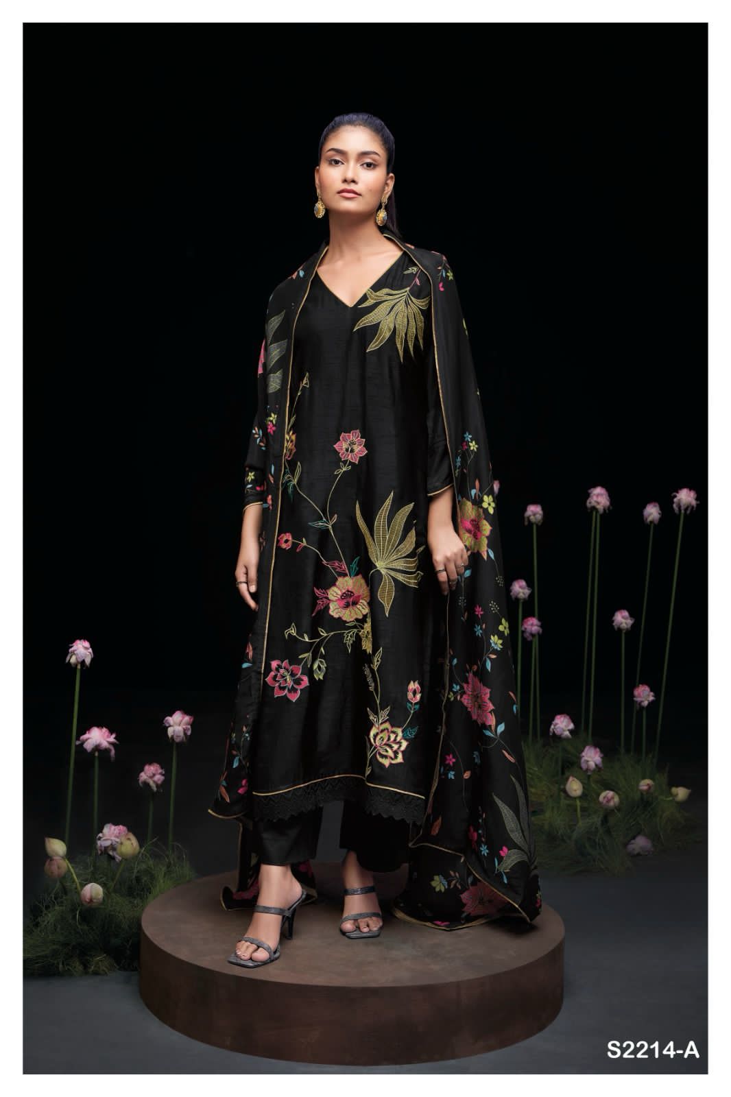 Aimi 2214 Ganga Silk Plazzo Style Suits
