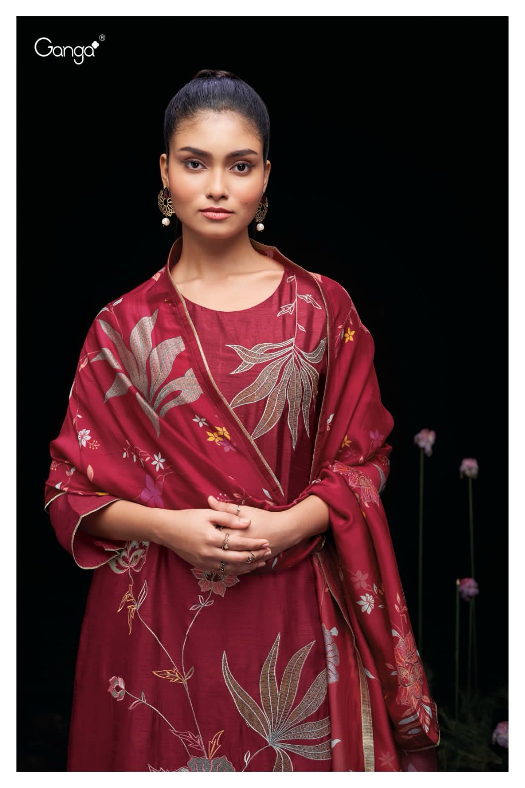 Aimi 2214 Ganga Silk Plazzo Style Suits