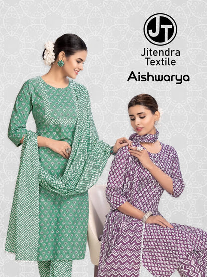 Aishwarya Jt Cotton Readymade Pant Style Suits