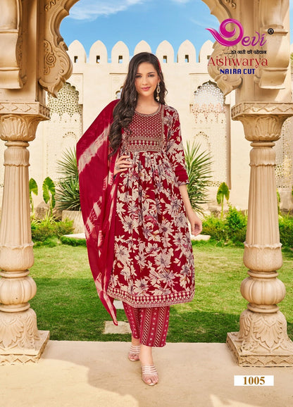 Aishwarya Vol-1 Devi Rayon Capsule Readymade Pant Style Suits