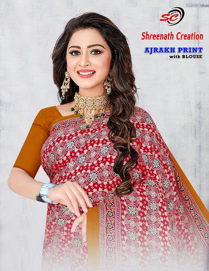 Ajarakh Print Vol-1 Sc Cotton Sarees