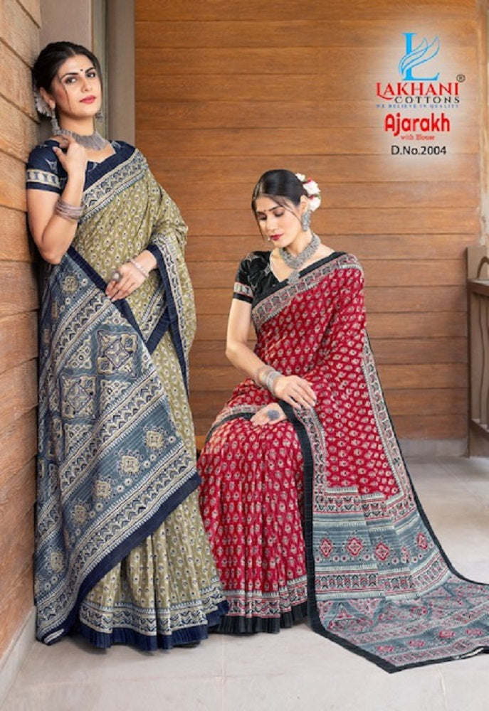 Ajarakh Vol 2 Lakhani Cotton Sarees