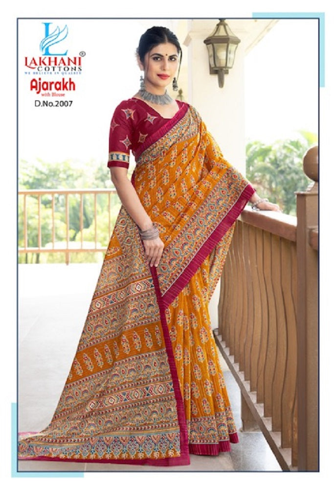 Ajarakh Vol 2 Lakhani Cotton Sarees