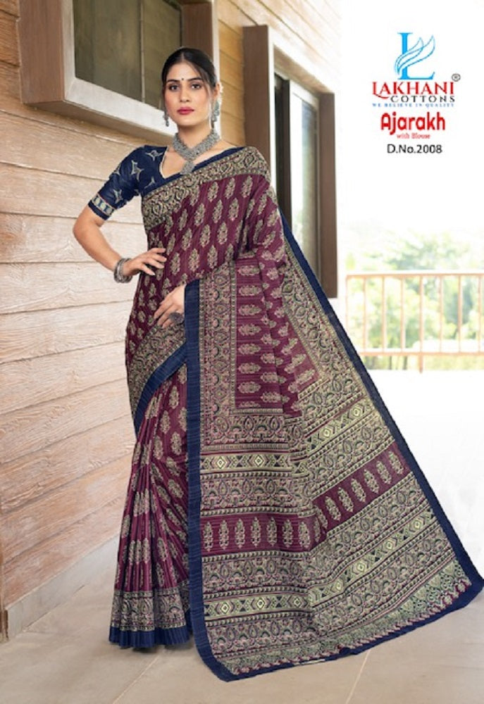 Ajarakh Vol 2 Lakhani Cotton Sarees