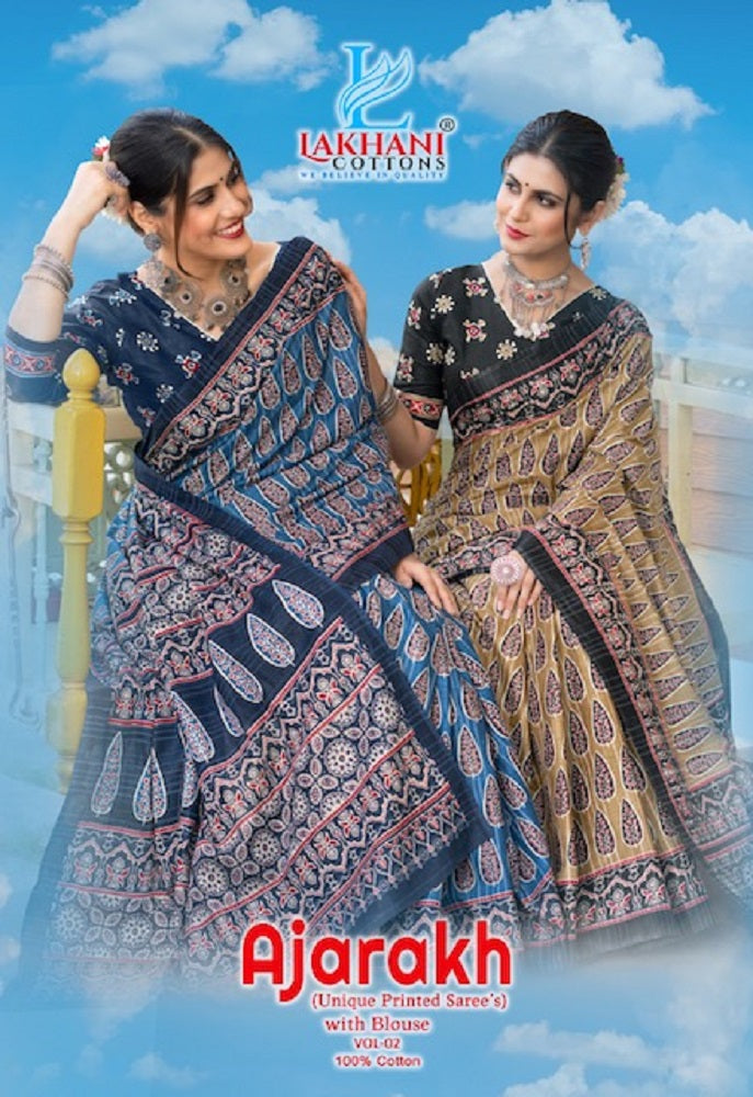 Ajarakh Vol 2 Lakhani Cotton Sarees